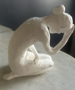 sculpture en argile blanche faite à la main Emma décoration intérieure