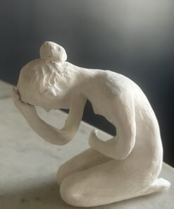 sculpture en argile blanche faite à la main Emma décoration intérieure