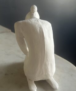 sculpture en argile blanche faite à la main Emma décoration intérieure
