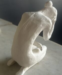 sculpture en argile blanche faite à la main Emma décoration intérieure